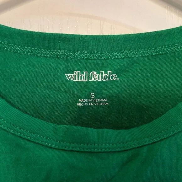 Wild Fable Vibrant Green Crop Top Women’s Small Used - Picture 2 of 4
